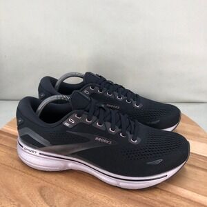Brooks Ghost 15 Womens Running Shoes Black Pink Size 11 D Wide Cushioned Comfort